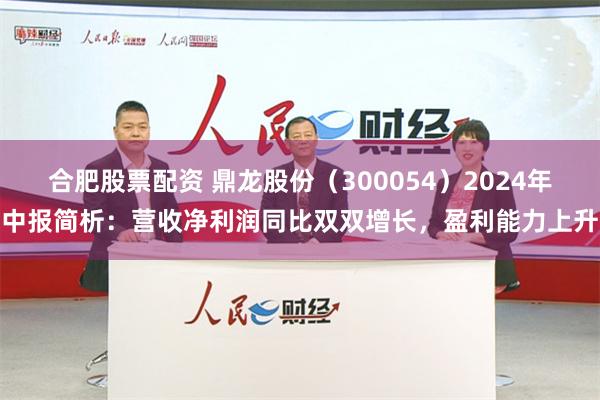 合肥股票配资 鼎龙股份（300054）2024年中报简析：营收净利润同比双双增长，盈利能力上升