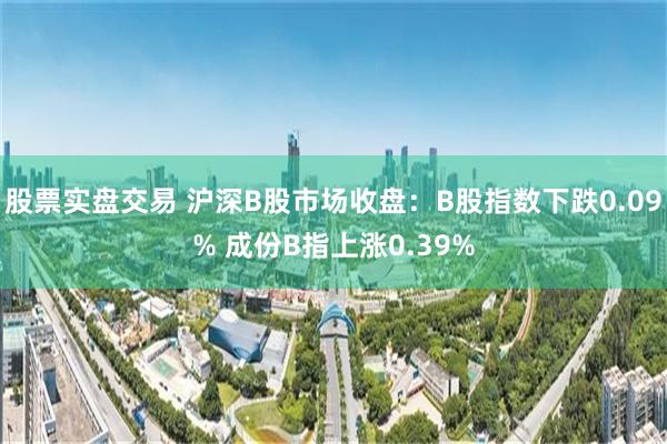 股票实盘交易 沪深B股市场收盘：B股指数下跌0.09% 成份B指上涨0.39%