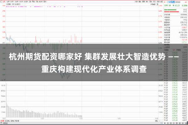 杭州期货配资哪家好 集群发展壮大智造优势 ——重庆构建现代化产业体系调查