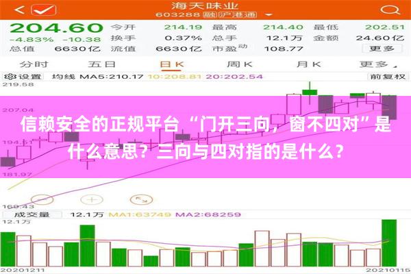 信赖安全的正规平台 “门开三向，窗不四对”是什么意思？三向与四对指的是什么？