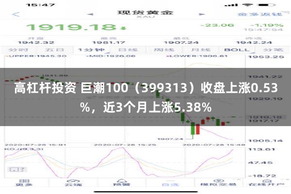 高杠杆投资 巨潮100（399313）收盘上涨0.53%，近3个月上涨5.38%