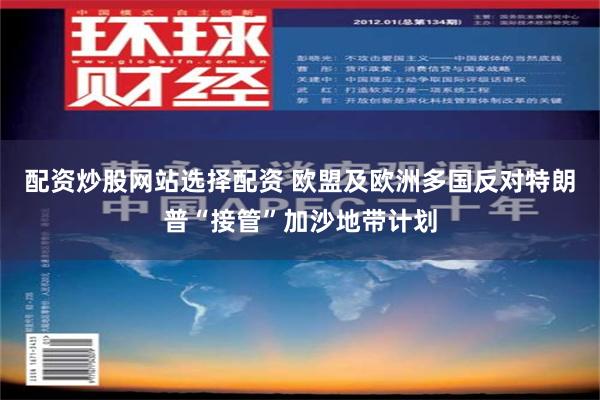 配资炒股网站选择配资 欧盟及欧洲多国反对特朗普“接管”加沙地带计划